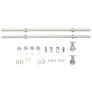 Sliding Door Hardware Kit 183 cm Stainless Steel Silver Image 6