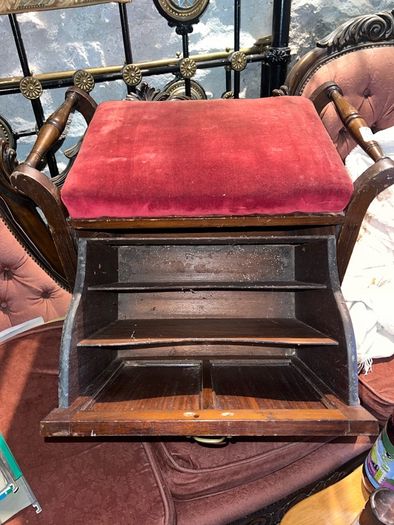antique Piano stool with drawer for music sheets