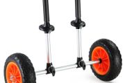 Heavy Duty Kayak Cart, 280lbs Load Capacity, Detachable Canoe Trolley Cart with 10'' Solid Tires, Adjustable Width &amp; Top Foam Protection, for Kayaks with Drain Holes of 2.54mm and Above