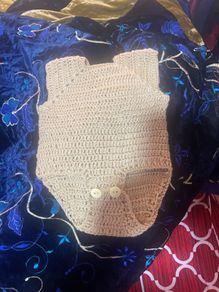 Crochet baby romper