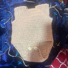 Crochet baby romper