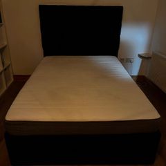 Double bed with base/headboard and mattress