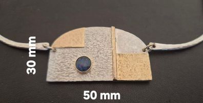Sterling Silver & 9ct Gold Pendant