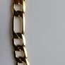 Men's 24K Yellow Gold Plated Figaro Necklace Link Chain 20" 16,56 grams Image 3