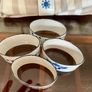 Vintage Rare 1990s IKEA Heder Enamel Blue and White Napkin rings by Katarina Brieditis Image 10