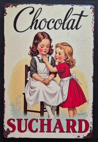 SUCHARD CHOCOLATE, vintage style metal sign .