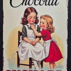 SUCHARD CHOCOLATE, vintage style metal sign .
