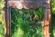 Mahogany &amp; Cast Iron Fireplace