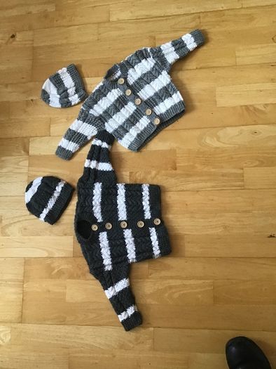 Baby cardigan and hat sets