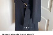 Iblues black classic wrap dress size 14