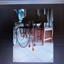 Vintage 6 Arm Quality Chandelier With Amber and Black Drops Image 7
