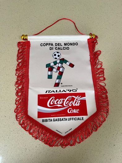 Coca Cola Italy 90 World Cup Pennant