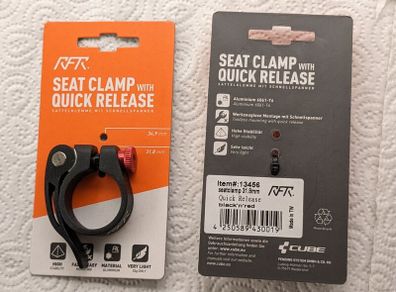 RFR (CUBE) seatpost clamp, alloy, 31.8mm, QR