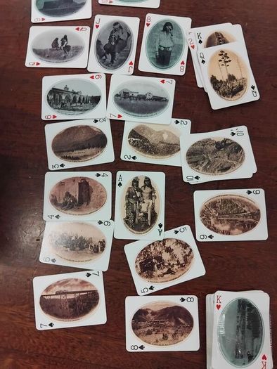 Native American Playing cards and tin