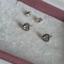 Pandora elevated heart stud earrings very good condition Image 3