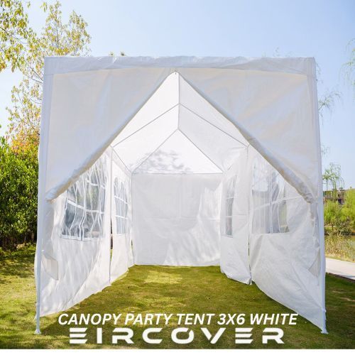 Gazebo Canopy  Party Tent  3m x 6m White