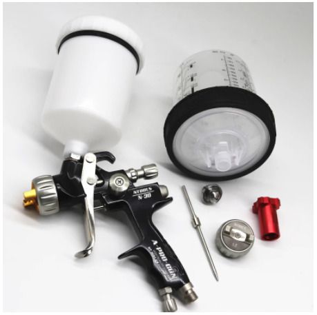 Spray Gun 1.3/1.7mm Nozzle Car Repair Paint Spray Gun With 600CC Tank Air Spray Gun With Paint Mixing Cup And Adapter