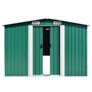 Garden Shed 257x489x181 cm Metal Green Image 4