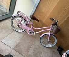 Girls bike with basket 18 inch