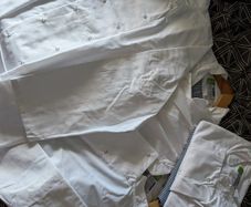 4x sets of Chef Uniform. Large Sized Pants and Jackets. (Read description)