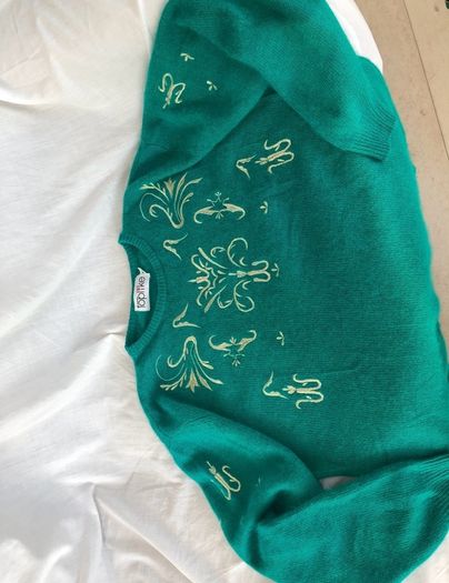 Vintage Green wool jumper sweater