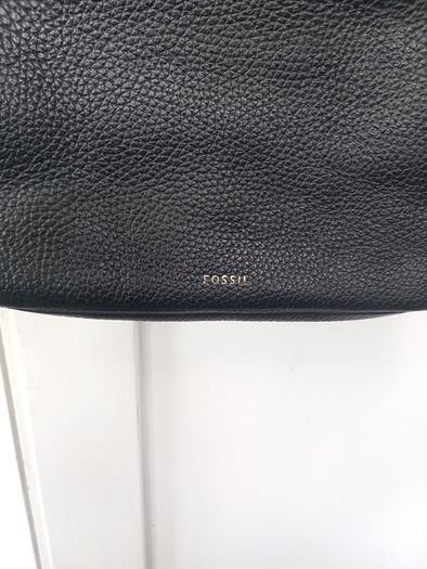 Fossil Black Tan Trimmed Cross Body Bag