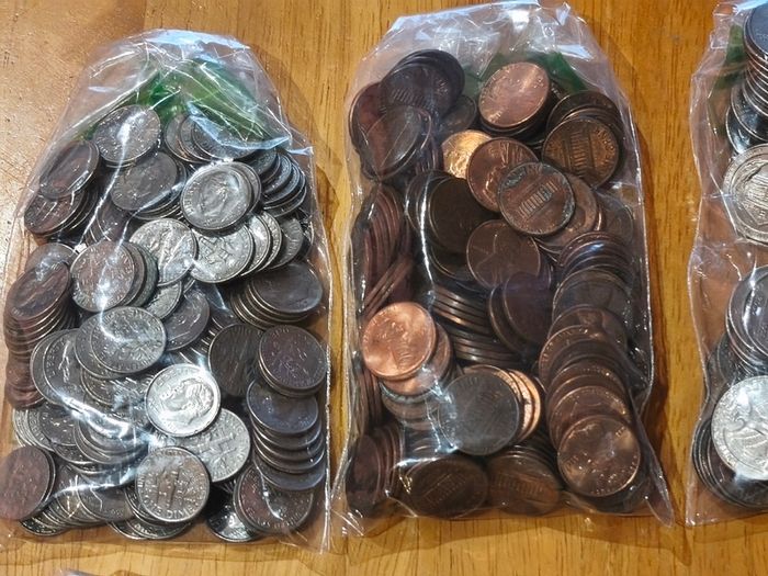 Bulk US Coins 2.9KG Mixed Lot of over 750 Coins Circulated