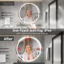 LED Bathroom Wall Mirror with LED Lights - 800mm Round Anti-Fog Vanity Mirror Image 5