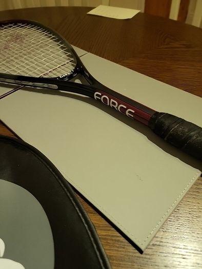 Squash racket and case