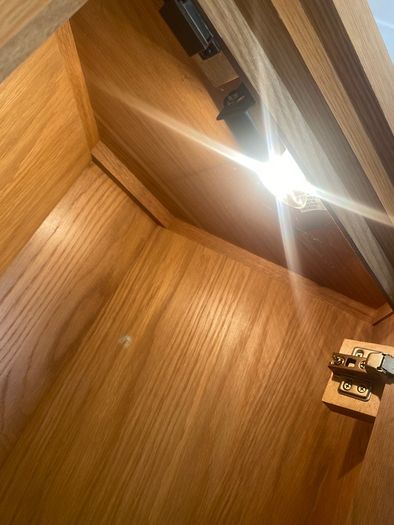 solid  oak corner unit