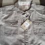 BNWT - A Lovely Grey Long Sleeved Shirt - Press Stud Closing - # Image 4