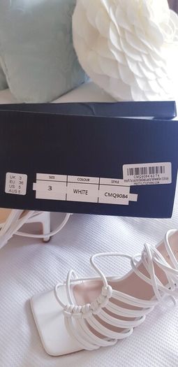 PLT White Lace Up Sandal - Size 3