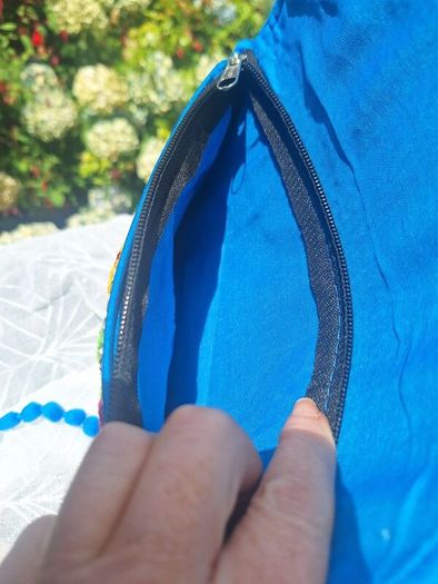 Sutliyan Handmade Blue Canvas Sling Bag