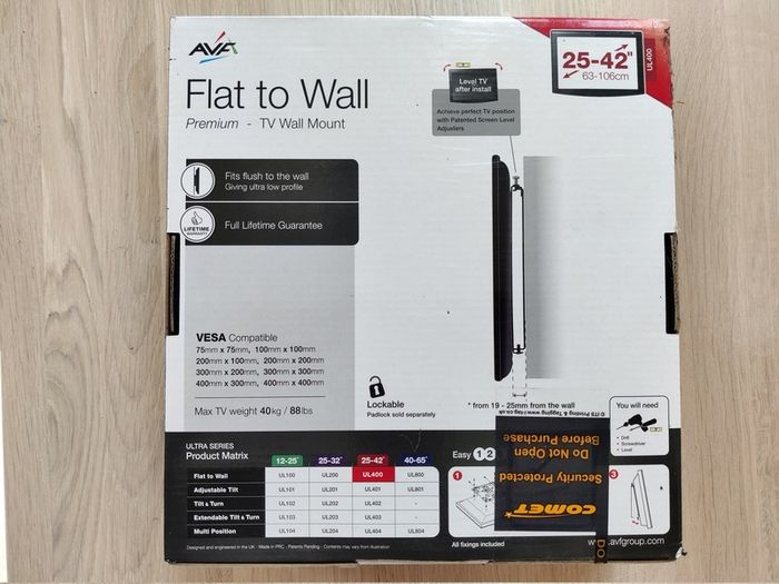 TV Wall Bracket - Flat Mount