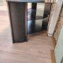 Glass tv table and stand (swivel) TV not included Image 2