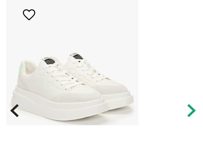 ASH Impuls Eco New Off White Seafoam Leather Platform Trainers new size 39