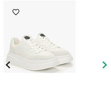 ASH Impuls Eco New Off White Seafoam Leather Platform Trainers new size 39