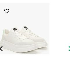 ASH Impuls Eco New Off White Seafoam Leather Platform Trainers new size 39