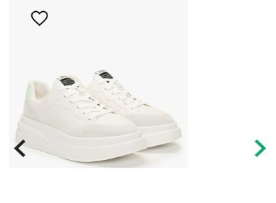 ASH Impuls Eco New Off White Seafoam Leather Platform Trainers new size 39