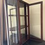 Vintage The Bombay Company Mirrored Curved Glass Wood Curio Cabinet Image 7