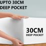 Egyptian Cotton 300TC Hotel Quality 30 cm Fitted Bedsheets White Image 3