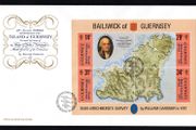 1987 Guernsey Bicentenary of Duke of Richmond's Survey of Guernsey Miniature Sheet Commemorative Stamps Official First Day Cover (FDC)