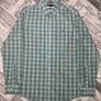 Tommy Hilfiger 80's 2 Ply Mens Green Check Long Sleeve Shirt Size Small Image 2
