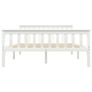Bed Frame with 2 Drawers White Solid Pine Wood 140x200 cm Image 4