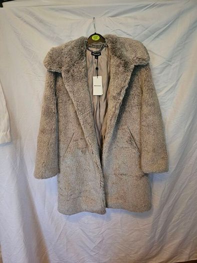 Whistles Imogen Lilac Faux Fur Oversized Coat