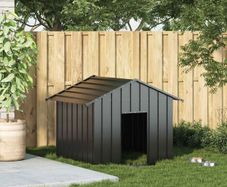 Dog House with Roof 131x101x102 cm Galvanised Steel