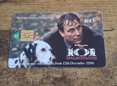UK BT 2 GBP Phonecard "101 Dalmatians", used, 1996, No. 1 of 6 - free standard postage