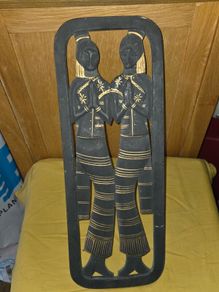 Mid Century Thailand Carved Wooden Wall Art