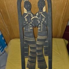 Mid Century Thailand Carved Wooden Wall Art