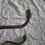 Brass Coathooks Vintage Antique brass set of 5 original coathooks Image 3